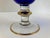 Glass Vintage Horchow 24Kt Gold Cobalt Blue Crystal Wine/Water Glass Goblets - Set of 4 For Sale - Image 7 of 12