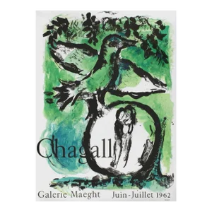 1962 Marc Chagall Maeght Gallery Exhibition Poster