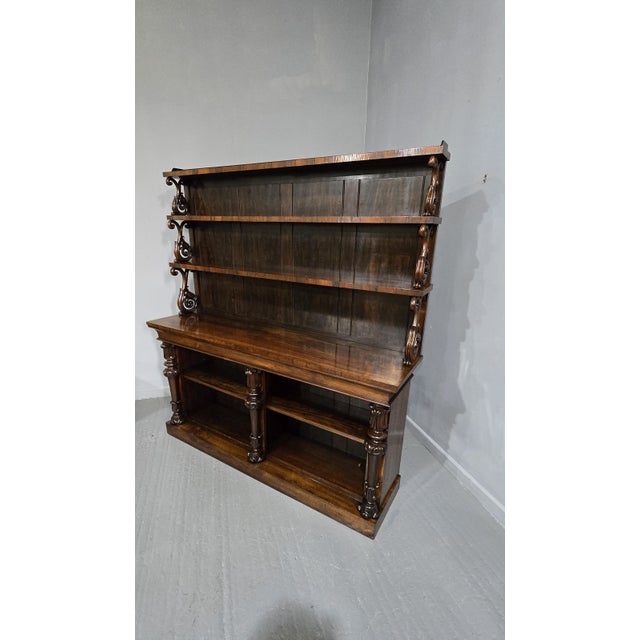 Large William IIII Waterfall Open Bookcase, 1810s For Sale - Image 11 of 17