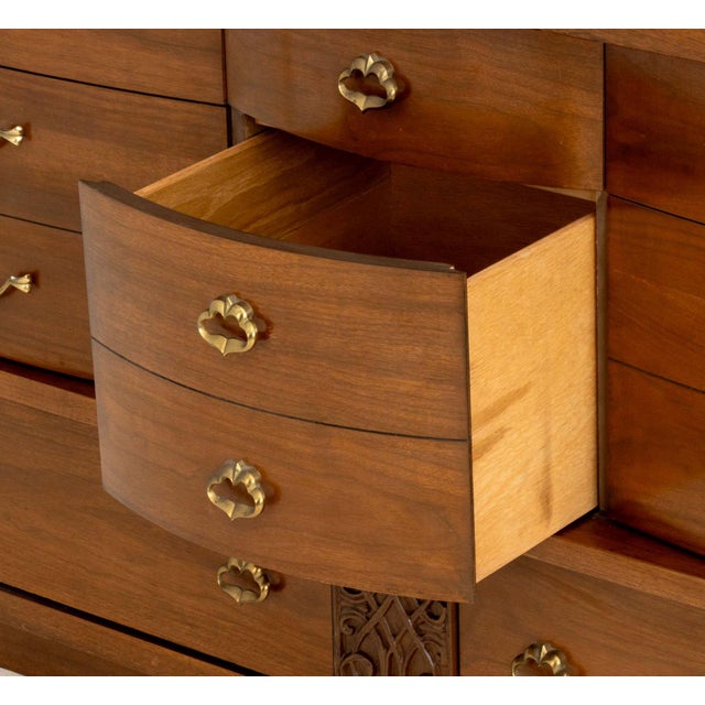 Bassett Furniture Bassett Furniture Walnut Chest of Drawers For Sale - Image 4 of 10