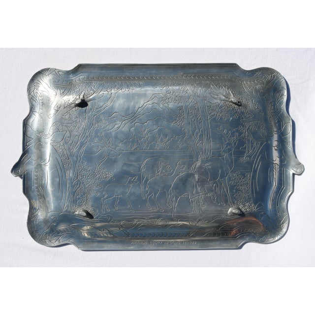 Large and beautiful, this tray featuring an elk herd will be centerstage in your home. I love the details of this platter,...