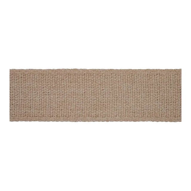 Sample - Schumacher Ashwood Tape Indoor/Outdoor in Linen For Sale