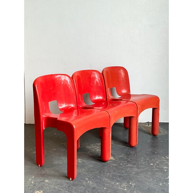 Late 20th Century Vintage Joe Colombo Molded Resin Chairs - Set of Three For Sale - Image 5 of 12