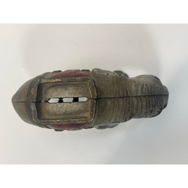 Dark Gray Vintage Cast Iron Circus Elephant Bank For Sale - Image 8 of 12