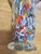 Beautiful vintage Murano-style Millefiori Fazzoletto (handkerchief) glass vase featuring a colorful floral Millefiori...