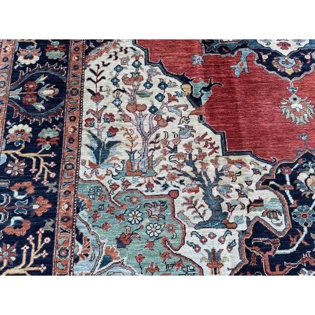 Tribal Fine Hand Knotted Tribal Serapi Rug For Sale - Image 3 of 6