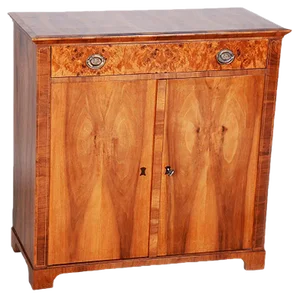 19th Century Biedermeier Czech Walnut Commode, 1840s