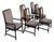 Postmodern Dining Chairs by Bernhardt, Black Lacquer & Birdseye Maple, Set of 6, 1980s For Sale