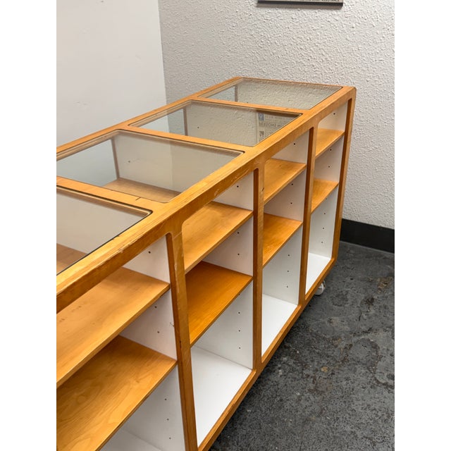 Contemporary Bespoke Retail Display Case on Casters For Sale - Image 3 of 12
