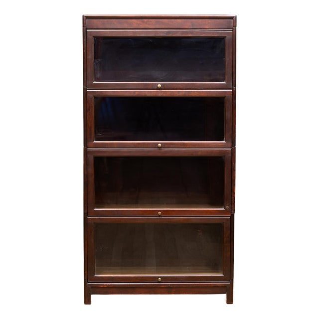 Late 19th C. Gunn Furniture Co. Mahogany Lawyer's Bookcase c.1899 For Sale