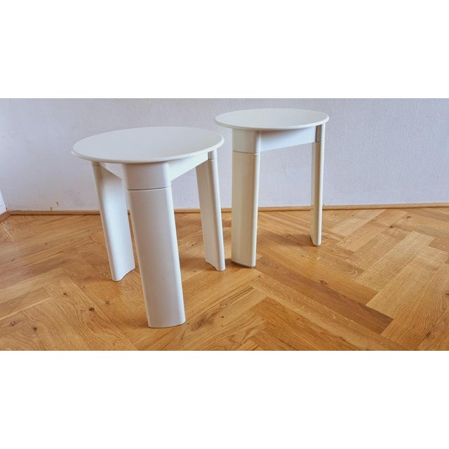 Gold Mid-Century Italian Side Tables by Olaf Von Bohr for Gedy, 1970s, Set of 2 For Sale - Image 8 of 15