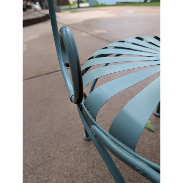 1930s Francois Carre Sunburst Chairs With Bench For Sale - Image 6 of 12