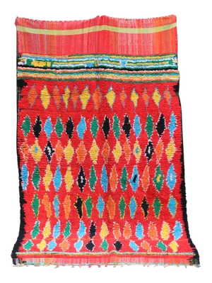 Vintage Colorful 5x9 Ft Moroccan Rug