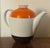 Orange Eschenbach Bavaria Mid-Century Modern Porcelain Teapot or Coffee Pot With Brown and Orange Stripes For Sale - Image 8 of 16