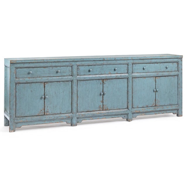2020s Azur Distressed Blue Sideboard For Sale - Image 5 of 6