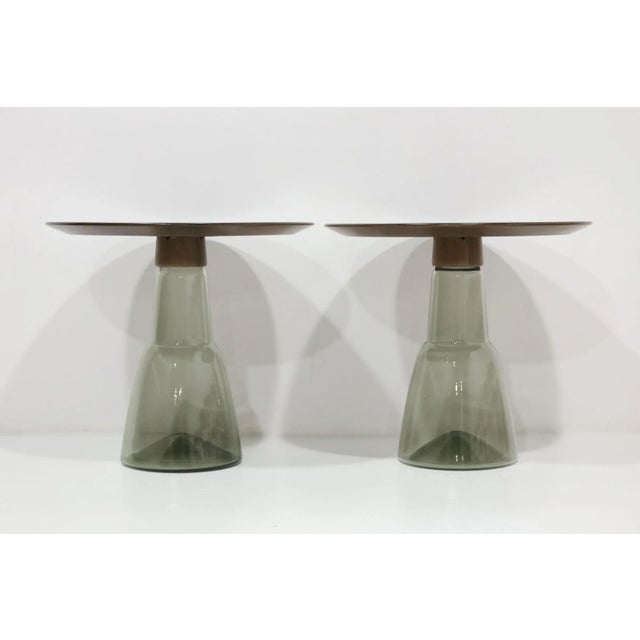 Elevate your living space with the Beaker Venetian Glass End Table Attributed to Donghia, exclusively at circa20c. This...