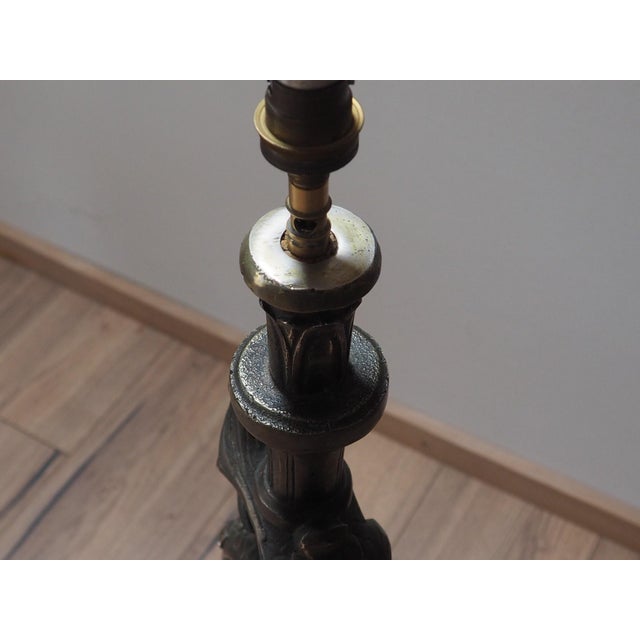 Metal Vintage Zoomorphic Dragon Lamp in Cast Metal, 1970s For Sale - Image 7 of 18