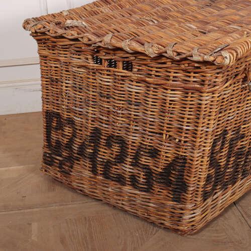 Wood English Wicker Log Basket, 1890s For Sale - Image 7 of 10