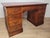 Antique Edwardian Knee Hole Writing Desk with Red Leather Top, 1910s For Sale - Image 3 of 18