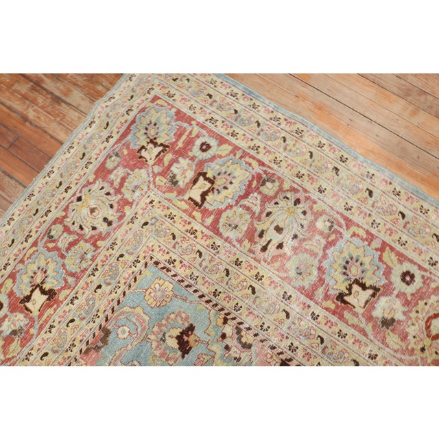 Early 20th Century Early 20th Century Blue Persian Meshed Rug - 10'2" x 15'8" For Sale - Image 5 of 10