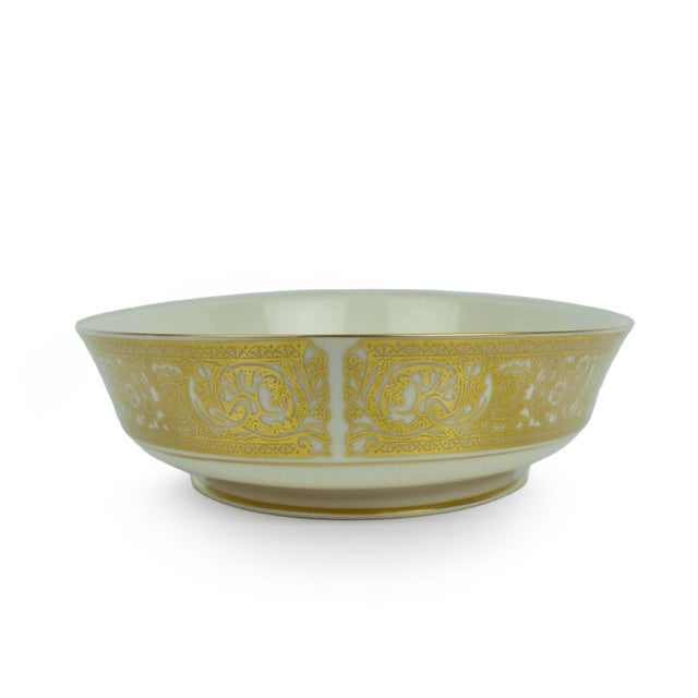 Renaissance Mid 20th Century Franciscan Renaissance Gold 9" Oval Vegetable Salad Serving Bowl Usa For Sale - Image 3 of 6