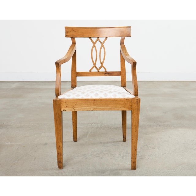 Pair of 19th Century Country French Provincial Fruitwood Armchairs For Sale - Image 12 of 18