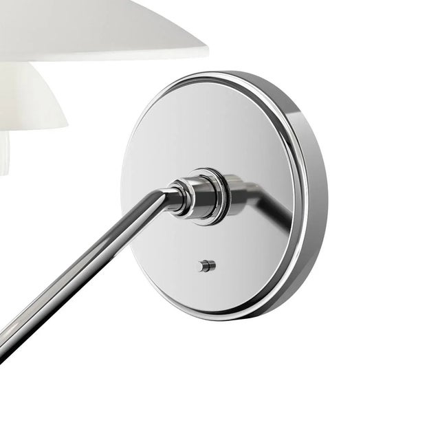 Poul Henningsen 'Ph 3-2' Opaline Glass and Chrome Wall Lamp for Louis Poulsen For Sale - Image 10 of 12