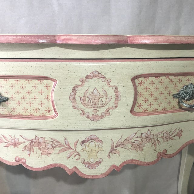 Italian 1950s Shabby Chic La Barge Hand Painted Consoles - a Pair For Sale - Image 3 of 13