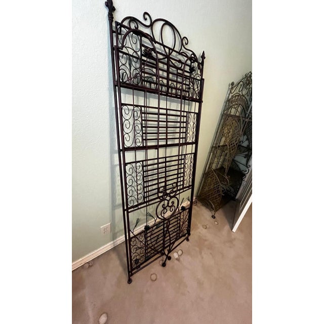 Metal Mid 20th Century Large French Iron Baker's Boulangerie Rack With 4 Shelves For Sale - Image 7 of 7