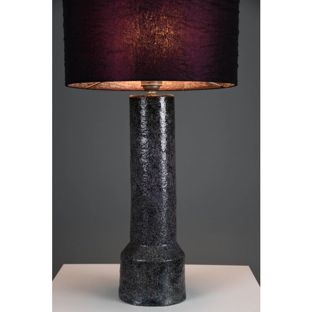 Purple Mid-Century Modern Purple Ceramic Table Lamp by Pieter Groeneveldt, 1960 For Sale - Image 8 of 10