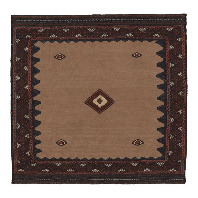 Vintage Sofreh Persian Kilim, Square Rug With Open Field - Rug & Kilim For Sale