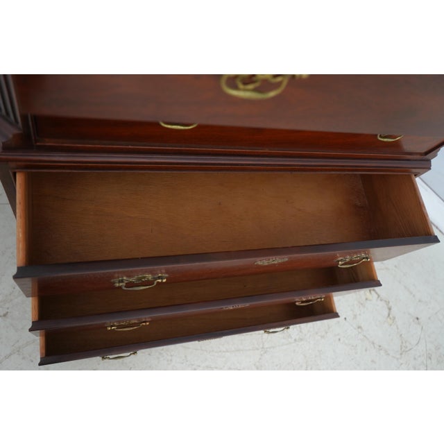 Baker Furniture Company Baker Chippendale Mahogany High Chest of Drawers For Sale - Image 4 of 16
