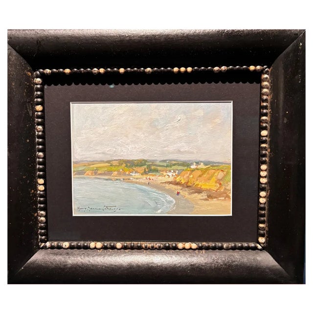 Henri Maurice Cahours, Bay of Northern France, Oil Painting, 1910 For Sale