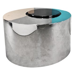 Vintage Space Age Cylindrical Bar Table, 1970s For Sale