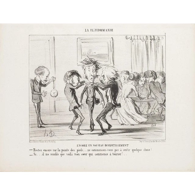 Encore un nouveau divertissement (another new pastime) is a original b/w lithographed plate (n. 7), from the satiric...