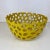 1990s Contemporary Free Form Cutout Ceramic Decorative Bowl in Mustard Yellow For Sale - Image 12 of 13
