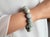Contemporary Burmese Pale Celadon Jade Beaded Stretch Bracelet, 9 Inch For Sale - Image 3 of 8