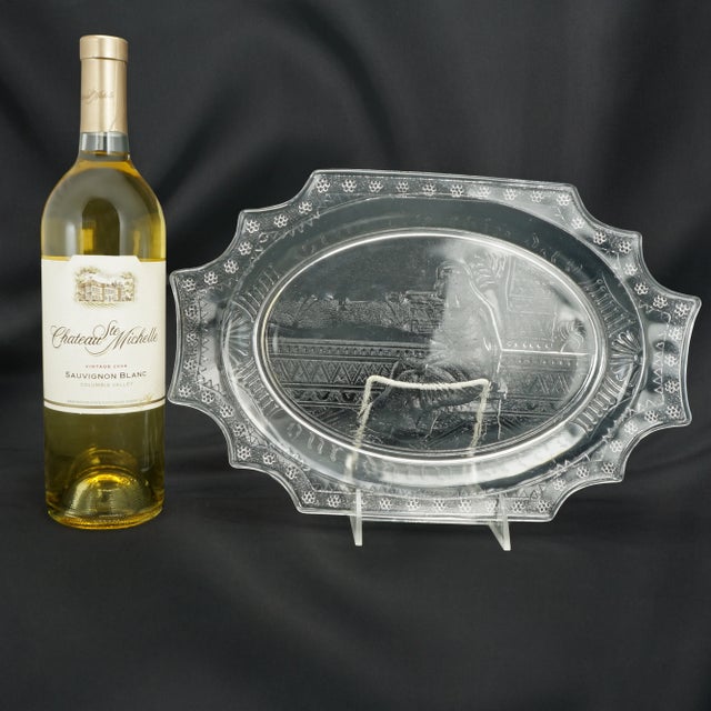 A fun and over the top Victorian flint glass serving dish with an ancient Egyptian theme. I love Cleopatra gazing off at...