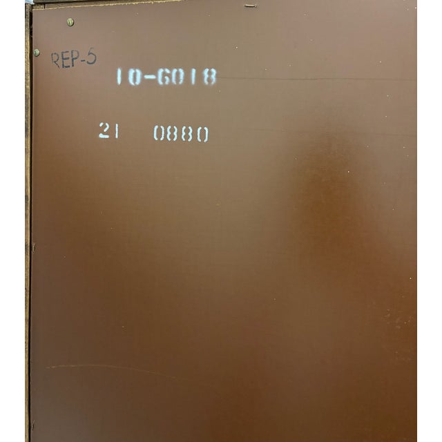 Vintage Ethan Allen Heirloom Nutmeg Maple CRP Shutter Cabinet and Hutch For Sale - Image 16 of 17