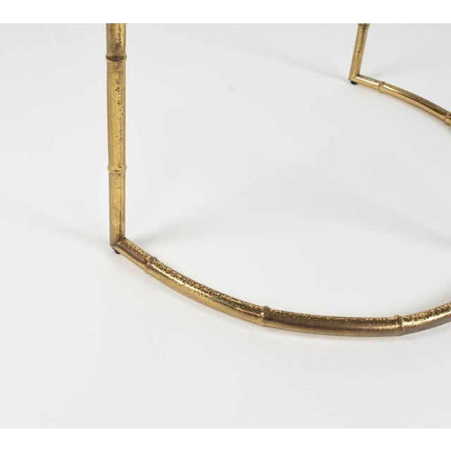 Mid-Century Modern Brass and Glass Nesting Tables, 1970s, Set of 2 For Sale - Image 14 of 18