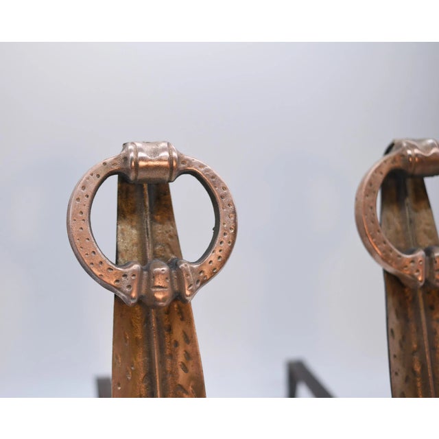 Bronze Vintage Japanese Heavy Bronze Fireplace Andirons - a Pair For Sale - Image 8 of 13