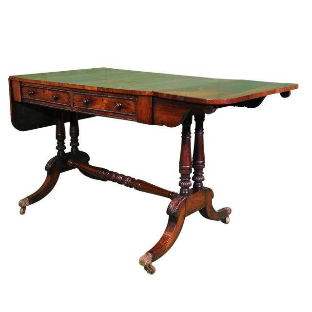 Wood Empire Game Table with Claw Feet, 1860 For Sale - Image 7 of 12
