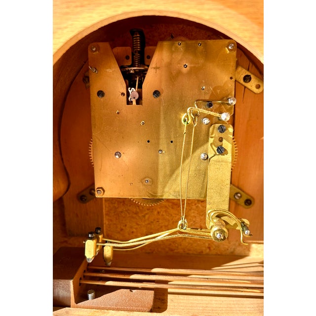 Brown Vintage Mantel Clock in Wood, 1930s For Sale - Image 8 of 10