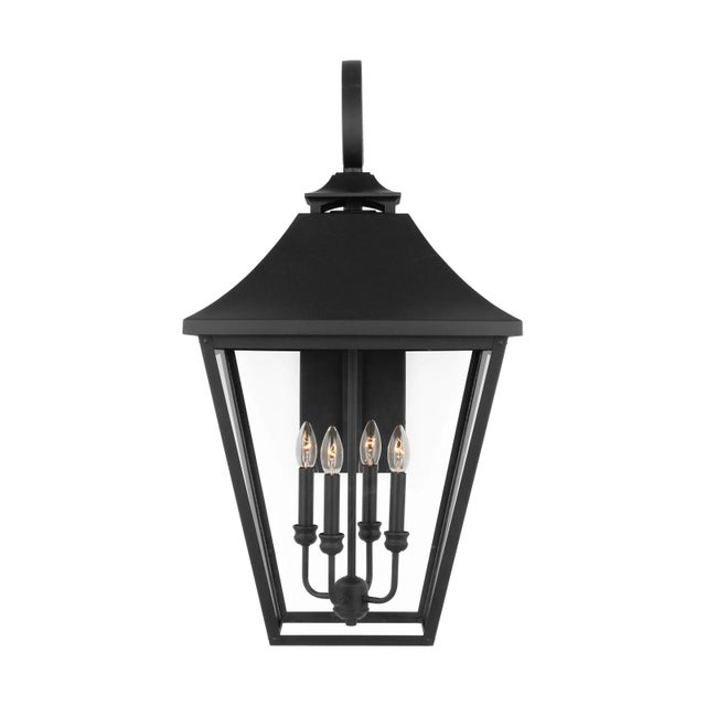 Sean Lavin by Visual Comfort Studio Galena 4-Light Outdoor Extra Large Lantern Sconce in Textured Black For Sale In Greenville, SC - Image 6 of 6