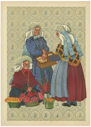 Traditional Market Scene in S Hertogenbosch, 1890, Paper