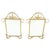 Mid-Century Modern Pair of Regency Style Gilt Metal Rectangle Wall Mirrors Mint! For Sale - Image 3 of 10