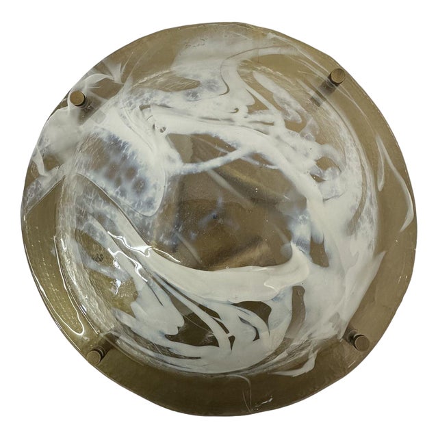 Flush Mount Ice Glass, Germany, 1970s For Sale