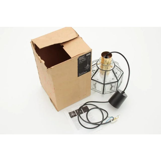 Glass & Iron Ceiling Lamp from Limburg, 1970s For Sale - Image 4 of 11