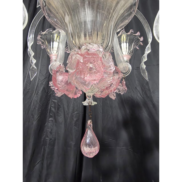 Vintage Murano Chandelier, 1980s, in Flawless conditions. Designed 1980 to 1989 Up to 250V (Europe/UK Standard).The wiring...