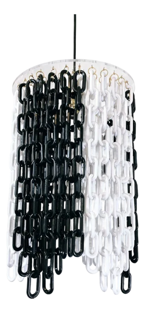 Black and White Chain Chandelier Pendant